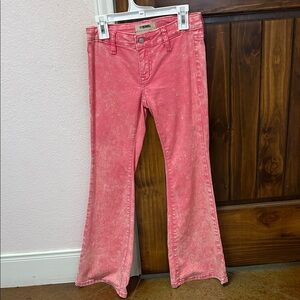 Girls Rock & Roll denim pink Flared Jeans